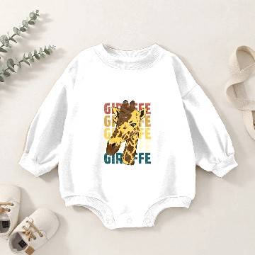 Discover Animal Print - Giraffe Baby Romper Sweatshirts
