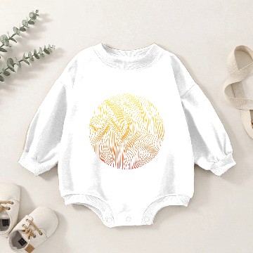 Discover Geometry Wave Pattern Sunrise Baby Romper Sweatshirts
