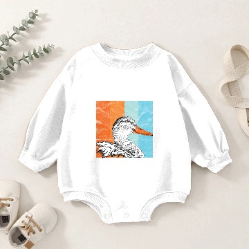 Discover Animal Print - Duck Baby Romper Sweatshirts