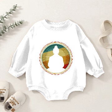 Discover Vintage Buddha Baby Romper Sweatshirts