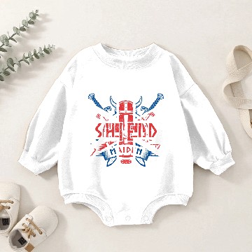 Discover Viking Union Jack Shield Maiden Baby Romper Sweatshirts