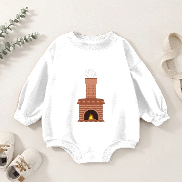 Discover Chimney Fireplace gift idea christmas santa Baby Romper Sweatshirts