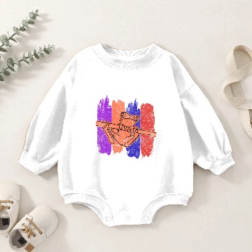Discover Frog toad gift idea present Baby Romper Sweatshirts