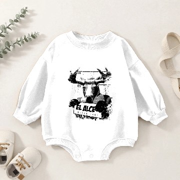 Discover Animal Print Gift - El Alce Baby Romper Sweatshirts