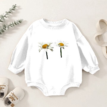 Discover Two White Daisies Waving Baby Romper Sweatshirts