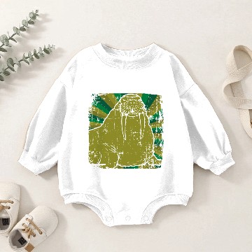 Discover Walrus Arctic animal Baby Romper Sweatshirts