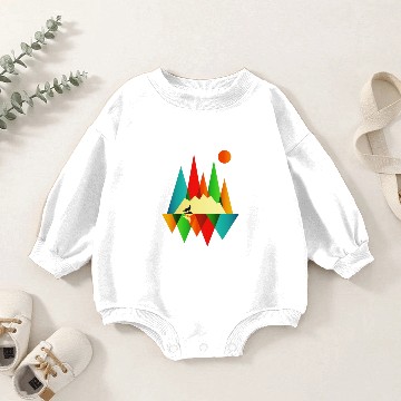 Discover Hipster Wolf Baby Romper Sweatshirts