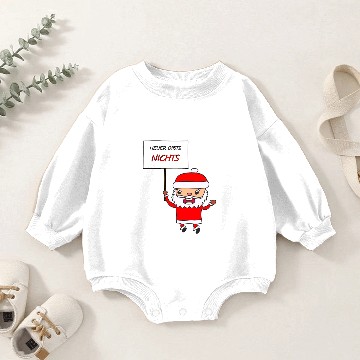 Discover Grumpy Santa with shield Baby Romper Sweatshirts