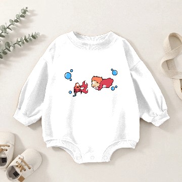 Discover Hungry Ponyo Baby Romper Sweatshirts