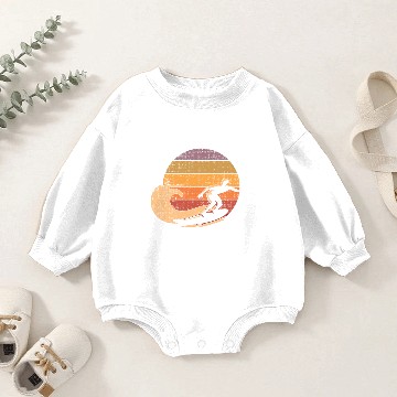 Discover long beach Scaled Design Baby Romper Sweatshirts