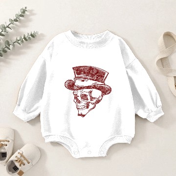 Discover Red Skull Baby Romper Sweatshirts
