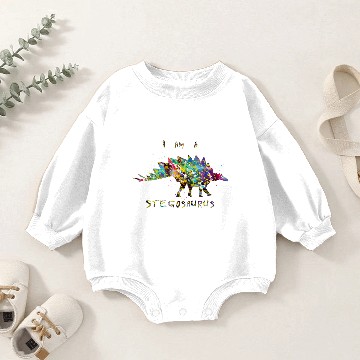 Discover Stegosaurus Baby Romper Sweatshirts