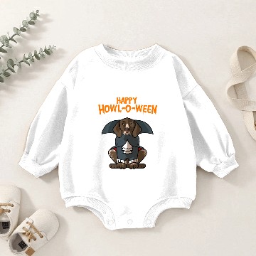 Discover Happy Howl-o-ween German Shorthaired Pointer Dracu Baby Romper Sweatshirts