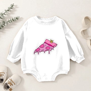 Discover pink pizza Baby Romper Sweatshirts