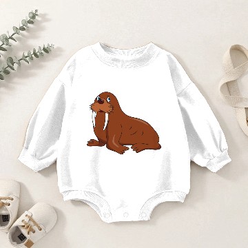 Discover Cool Funny Cute Walrus Seal Baby Romper Sweatshirts