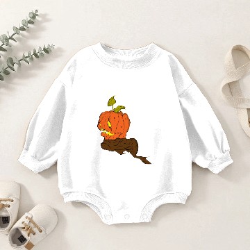 Discover Jack-o'-lantern Baby Romper Sweatshirts