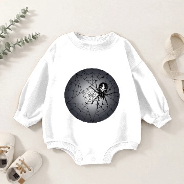 Discover Spider's web with spider (Halloween) Baby Romper Sweatshirts