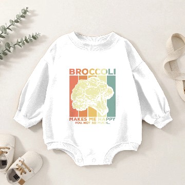 Discover Broccoli makes me happy Baby Romper Sweatshirts