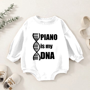 Discover Piano is my DNA Baby Romper Sweatshirts