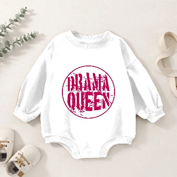 Discover drama queen tears scratch round circle ball stamp Baby Romper Sweatshirts