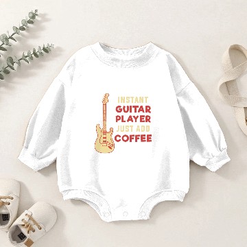 Discover Guitar Player Coffee Baby Romper Sweatshirts