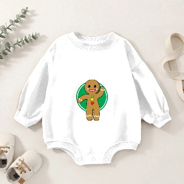 Discover Gingerbread man cookie pastry gift Baby Romper Sweatshirts