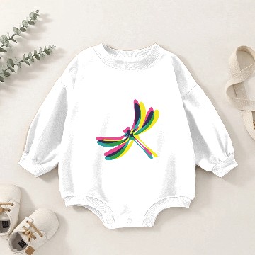 Discover Dragonfly Colorful Baby Romper Sweatshirts