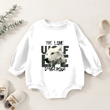 Discover The lone wolf Baby Romper Sweatshirts