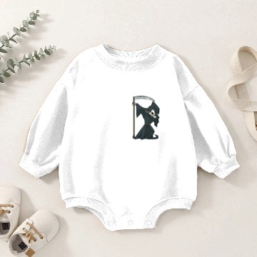 Discover Funny Halloween Grim Reaper Will Dab For Candy. Baby Romper Sweatshirts