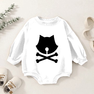 Discover skunk head and crossbones Baby Romper Sweatshirts