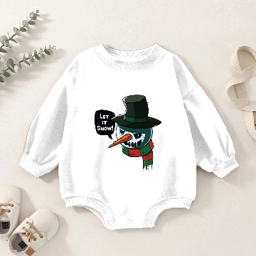 Discover Angry snowman Baby Romper Sweatshirts