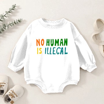 Discover No Human is illegal Baby Romper Sweatshirts