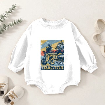 Discover Tractor Farm Farmer Tractors Tractor Pulling Gift Baby Romper Sweatshirts