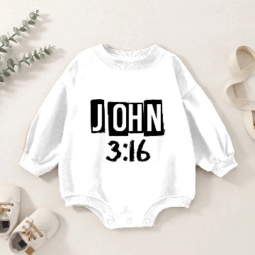 Discover John 3:16 Baby Romper Sweatshirts