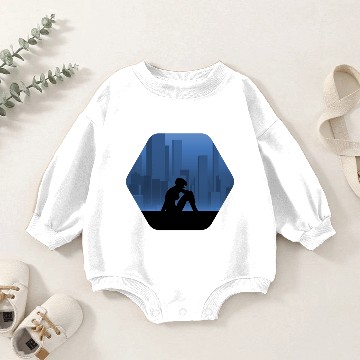 Discover Ghost in the Shell blue Baby Romper Sweatshirts