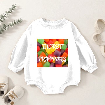 Discover THIRST TRAPPING (CANDY BACKGROUND) Baby Romper Sweatshirts