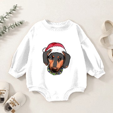 Discover Dachshund Christmas Dachs Present Gift Baby Romper Sweatshirts