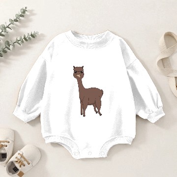 Discover Cute Chubby Alpaca Baby Romper Sweatshirts