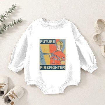 Discover Future Firefighter Fire Brigade Baby Romper Sweatshirts