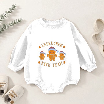 Discover Gingerbread baking team christmas funny Baby Romper Sweatshirts