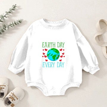 Discover Earth Day Every Day Baby Romper Sweatshirts