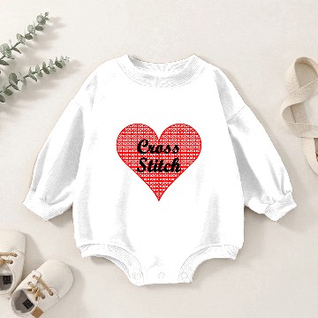 Discover Cross Stitch Heart Baby Romper Sweatshirts