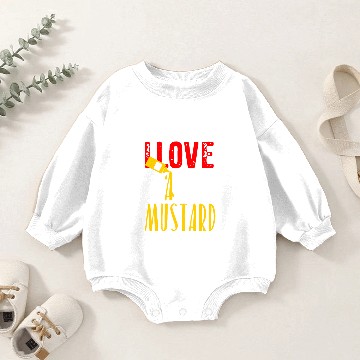 Discover I Love Stadium Mustard Baby Romper Sweatshirts