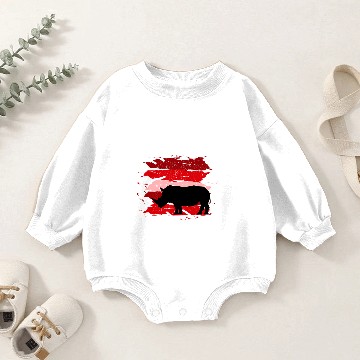 Discover rhinoceros animal Baby Romper Sweatshirts