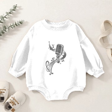 Discover Microphone Retro Vintage Style Baby Romper Sweatshirts