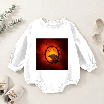 Discover Awesome crow with roses Baby Romper Sweatshirts