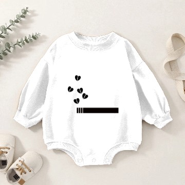 Discover Cigarette with broken hearts Baby Romper Sweatshirts