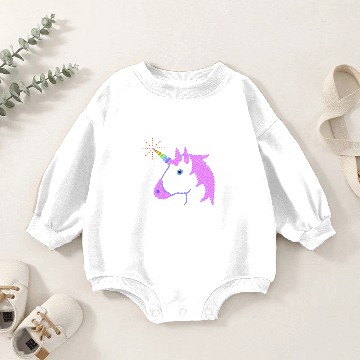 Discover Flip sequin style Unicorn Baby Romper Sweatshirts