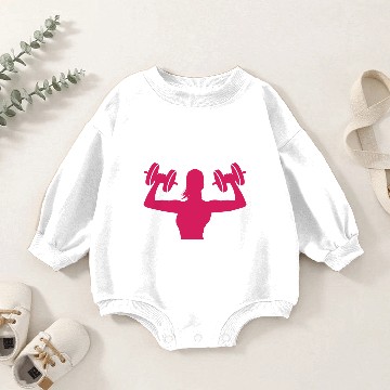 Discover Muscle Wish Fitness Cool Gift Baby Romper Sweatshirts