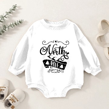 Discover North Pole Baby Romper Sweatshirts